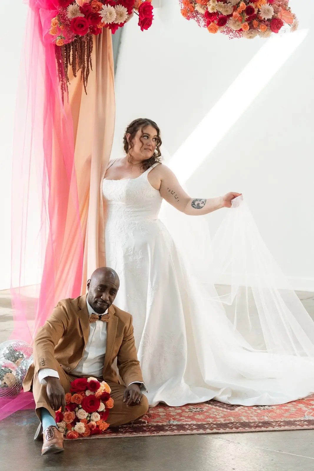 Bride and groom wedding photo 1