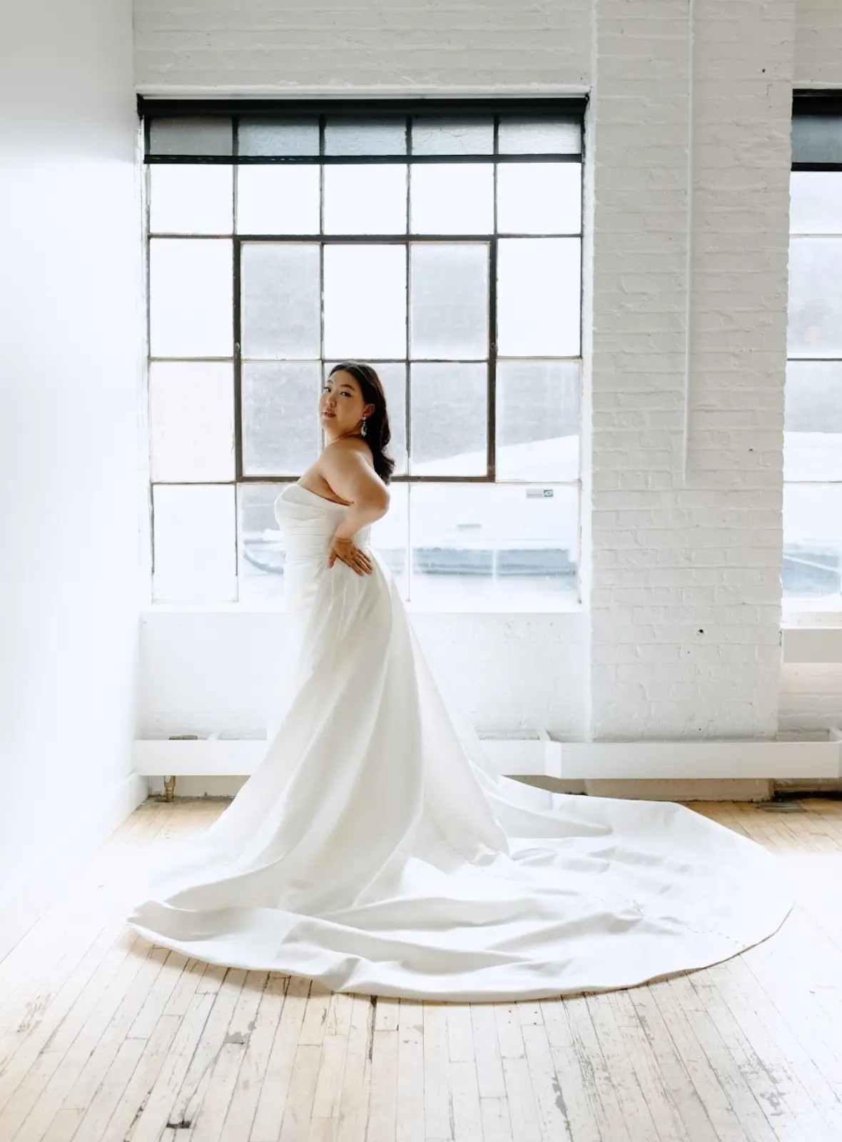 white wedding gown back image