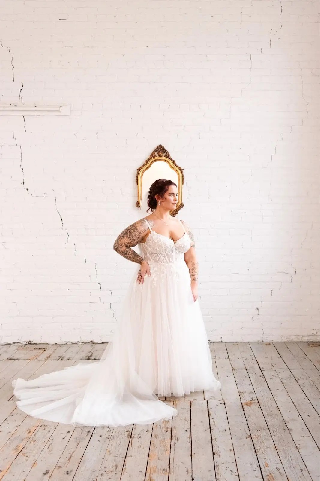 bride in white gown