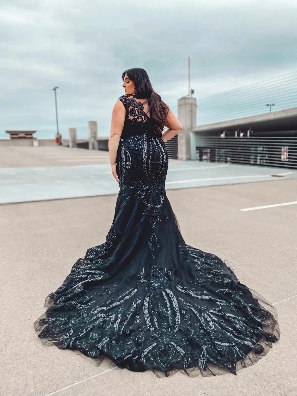 black gown back