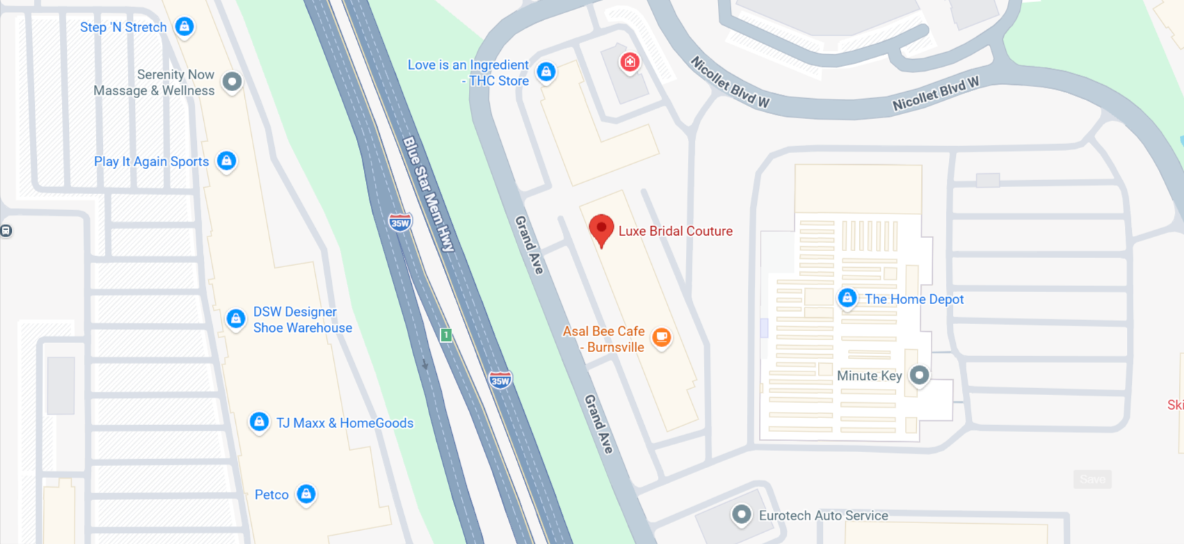 luxe bridal location google maps image