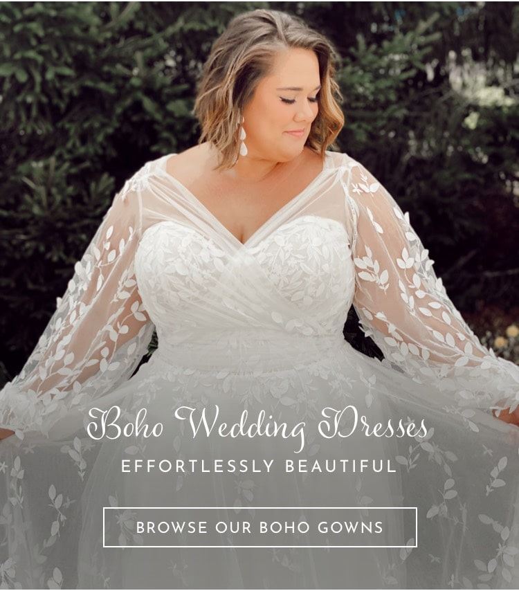 Boho Wedding Dresses. Mobile Image.