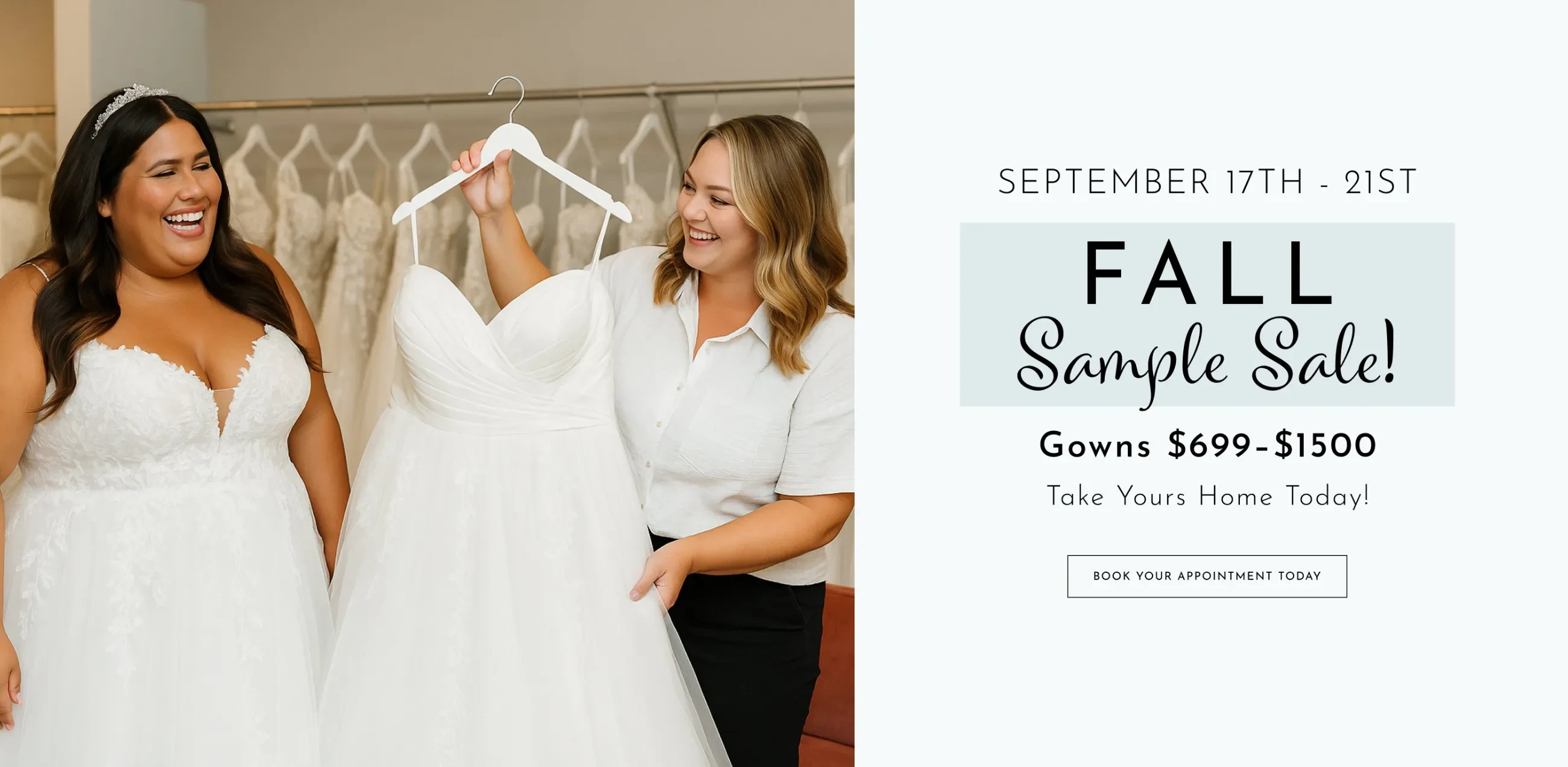 fall sample sale banner 2025