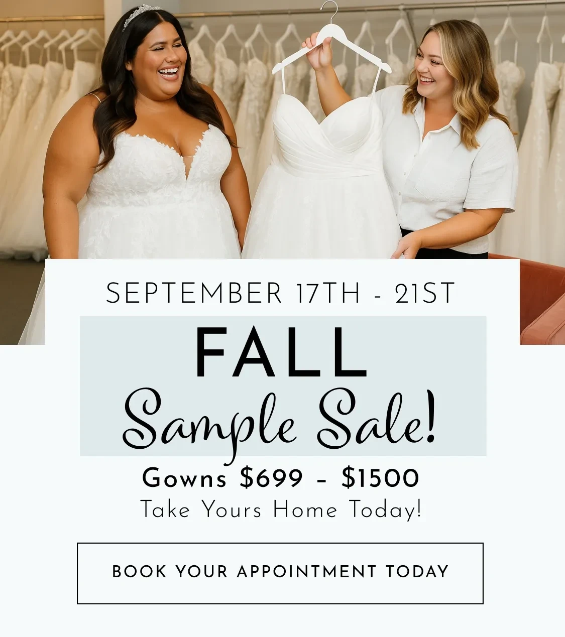 fall sample sale banner 2025