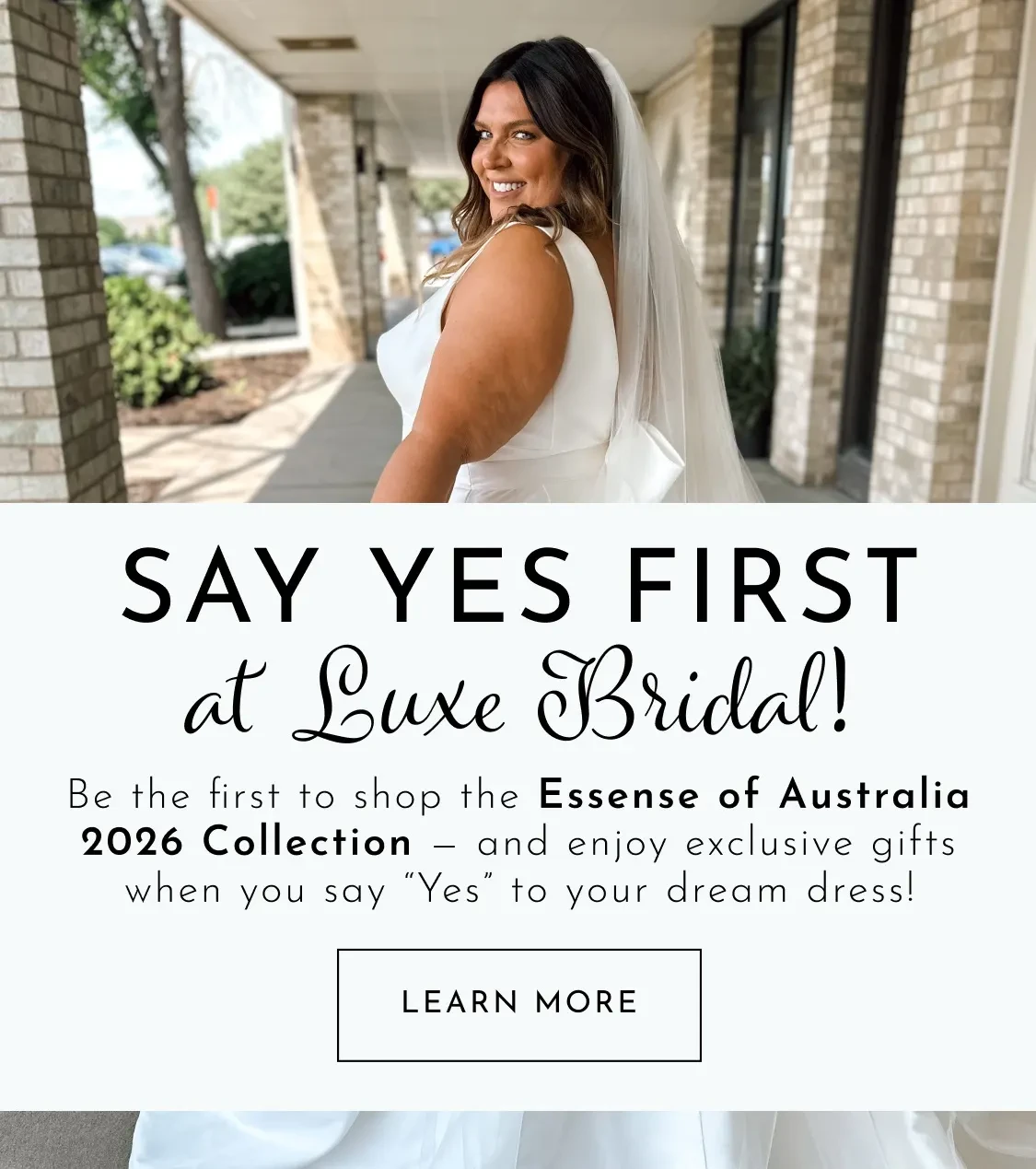 say yes first at luxe bridal